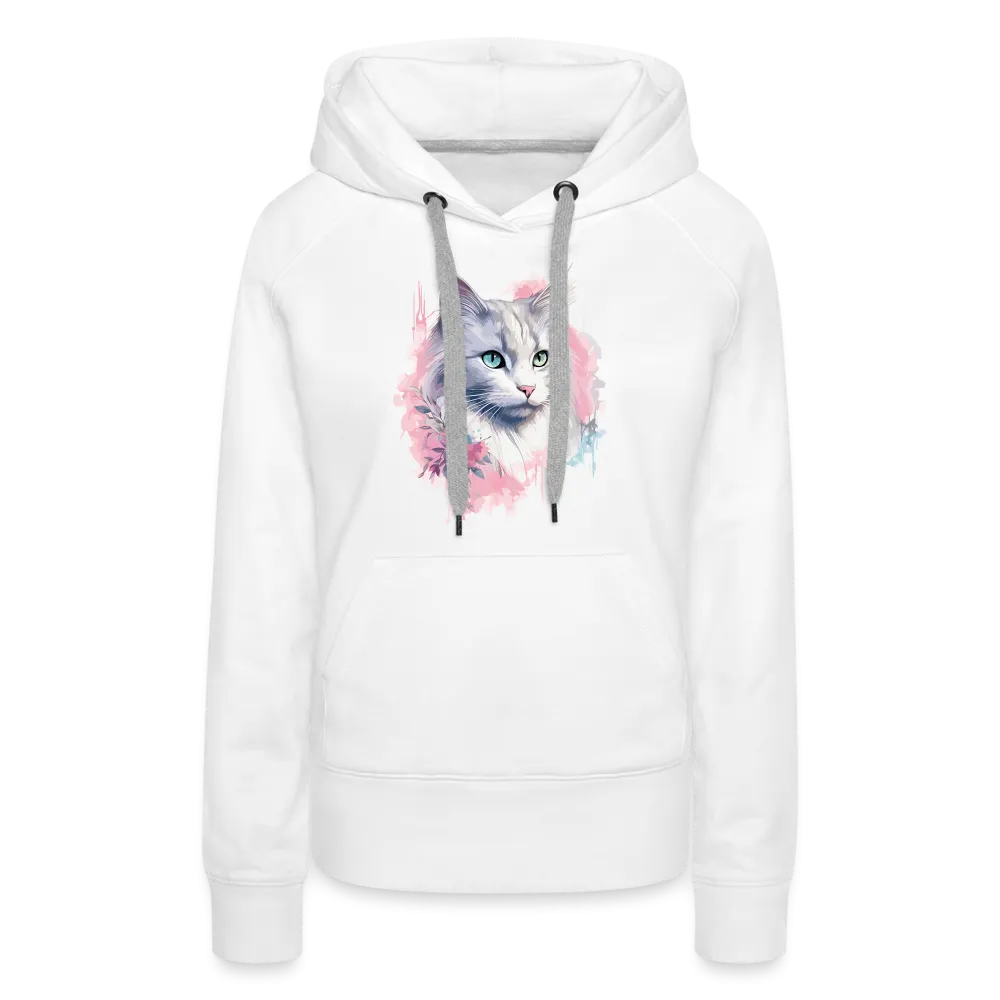 Damen Hoodie mit Katzenmotiv "Heterochromia Cat"