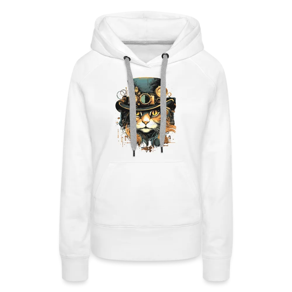 Damen Hoodie mit Katzenmotiv "Steampunk Cat"