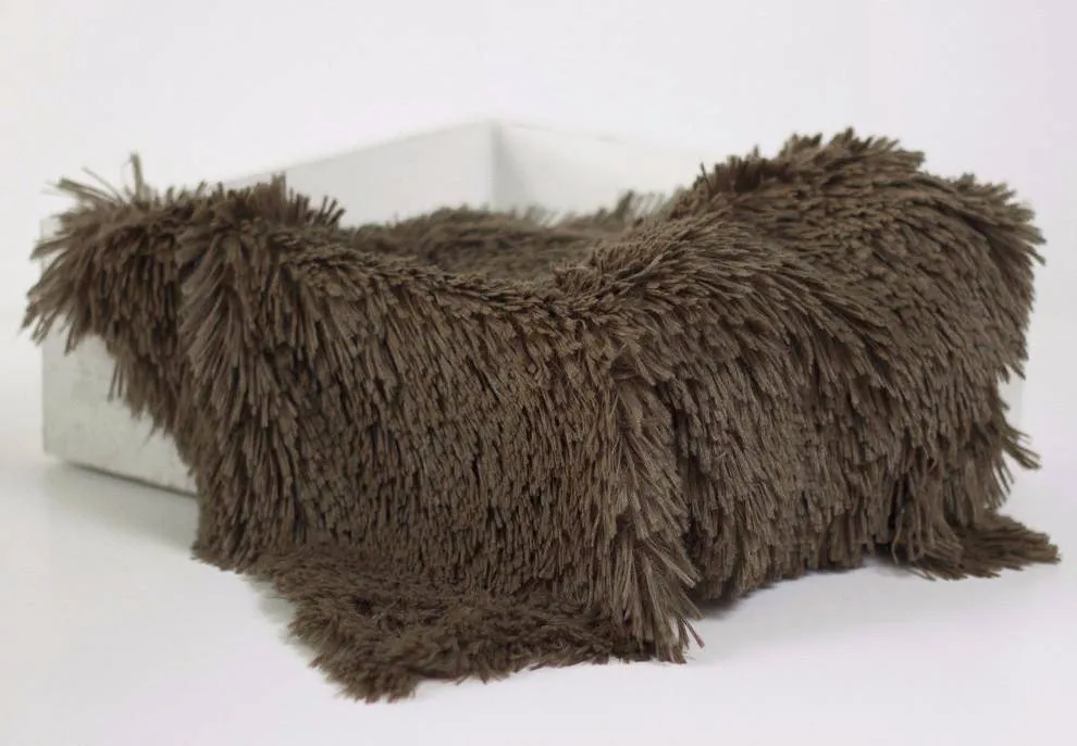 Dark Brown Pelagio Faux Fur Photography Prop Rug