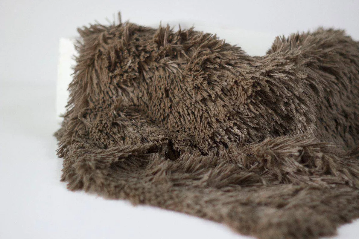 Dark Brown Pelagio Faux Fur Photography Prop Rug