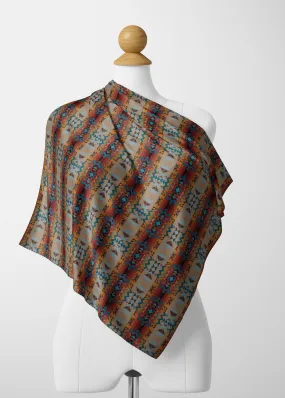 Dark Sandway Satin Shawl