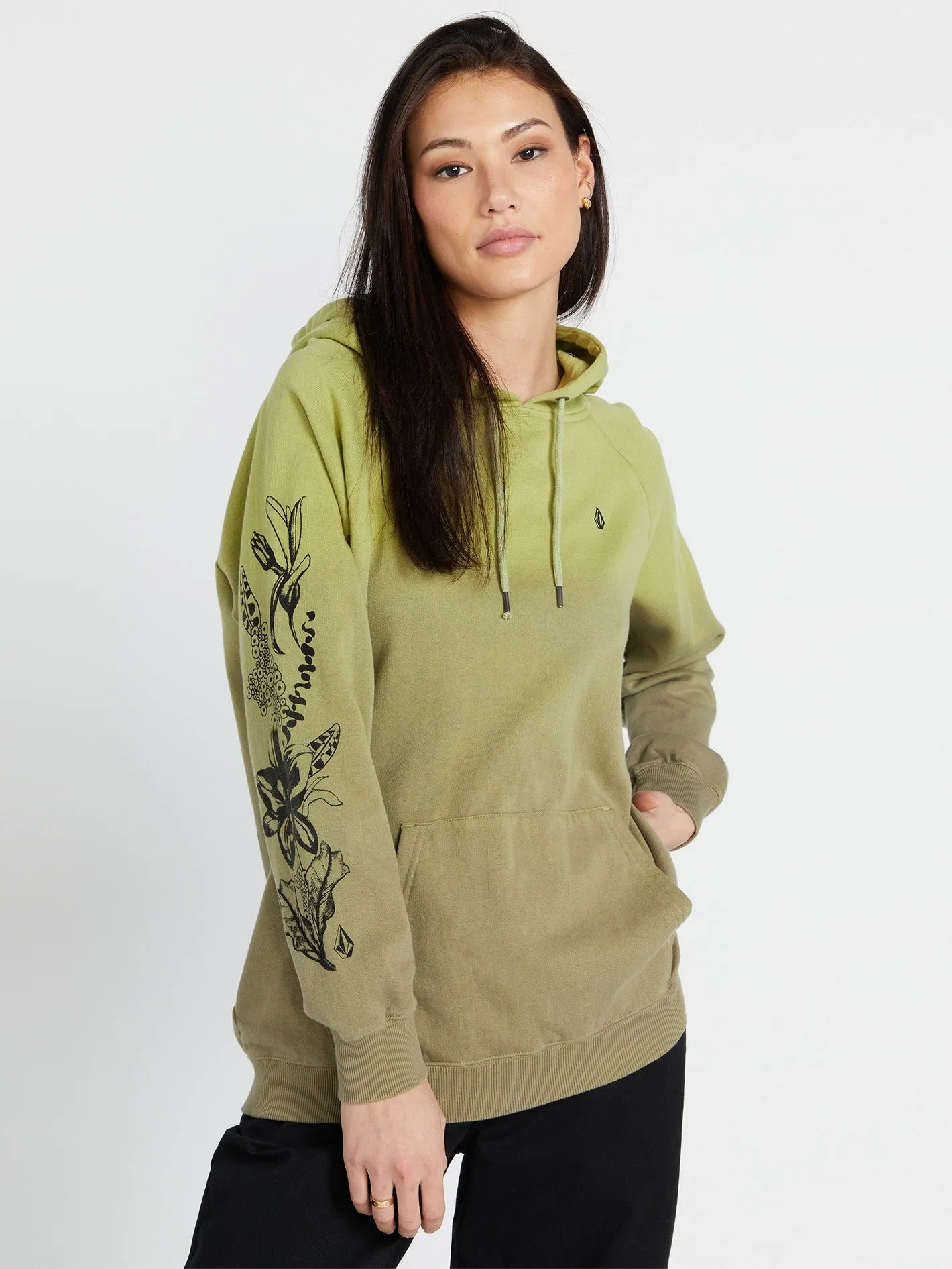 Dede  Brushed Back Hoodie - ISLAND GREEN