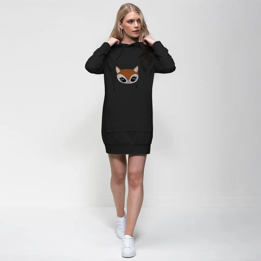 Deer Head Premium Adult Hoodie Dress