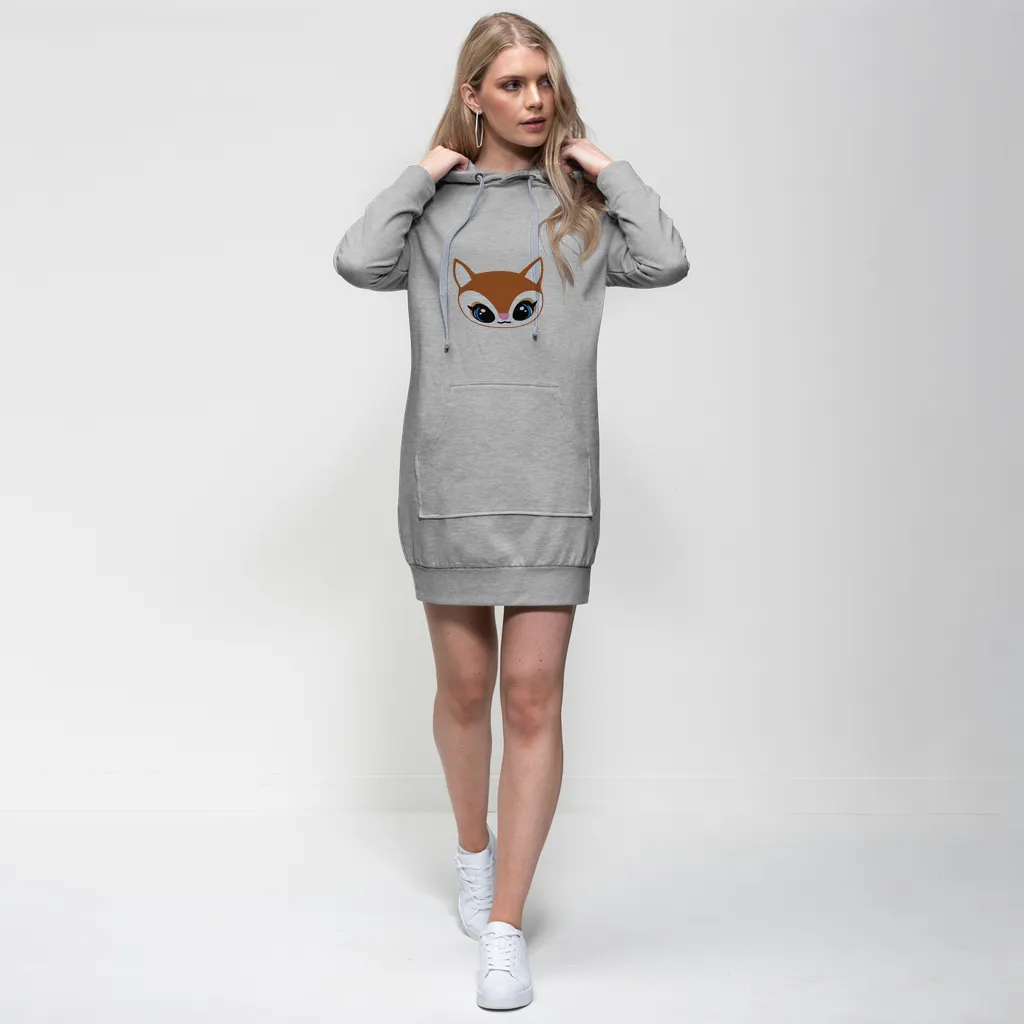 Deer Head Premium Adult Hoodie Dress