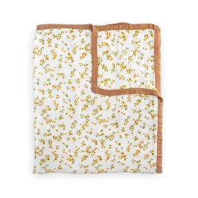 Deluxe Muslin Quilted Throw - Ditsy Sunflower