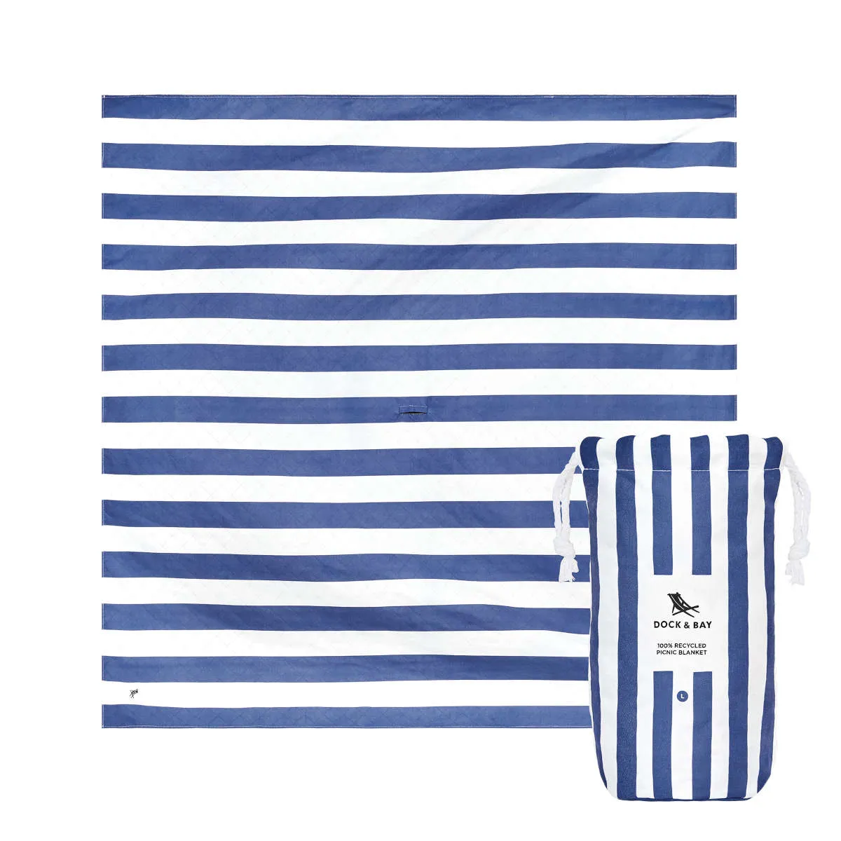 Dock & Bay Picnic Blanket Whitsunday Blue Large 170x170cm