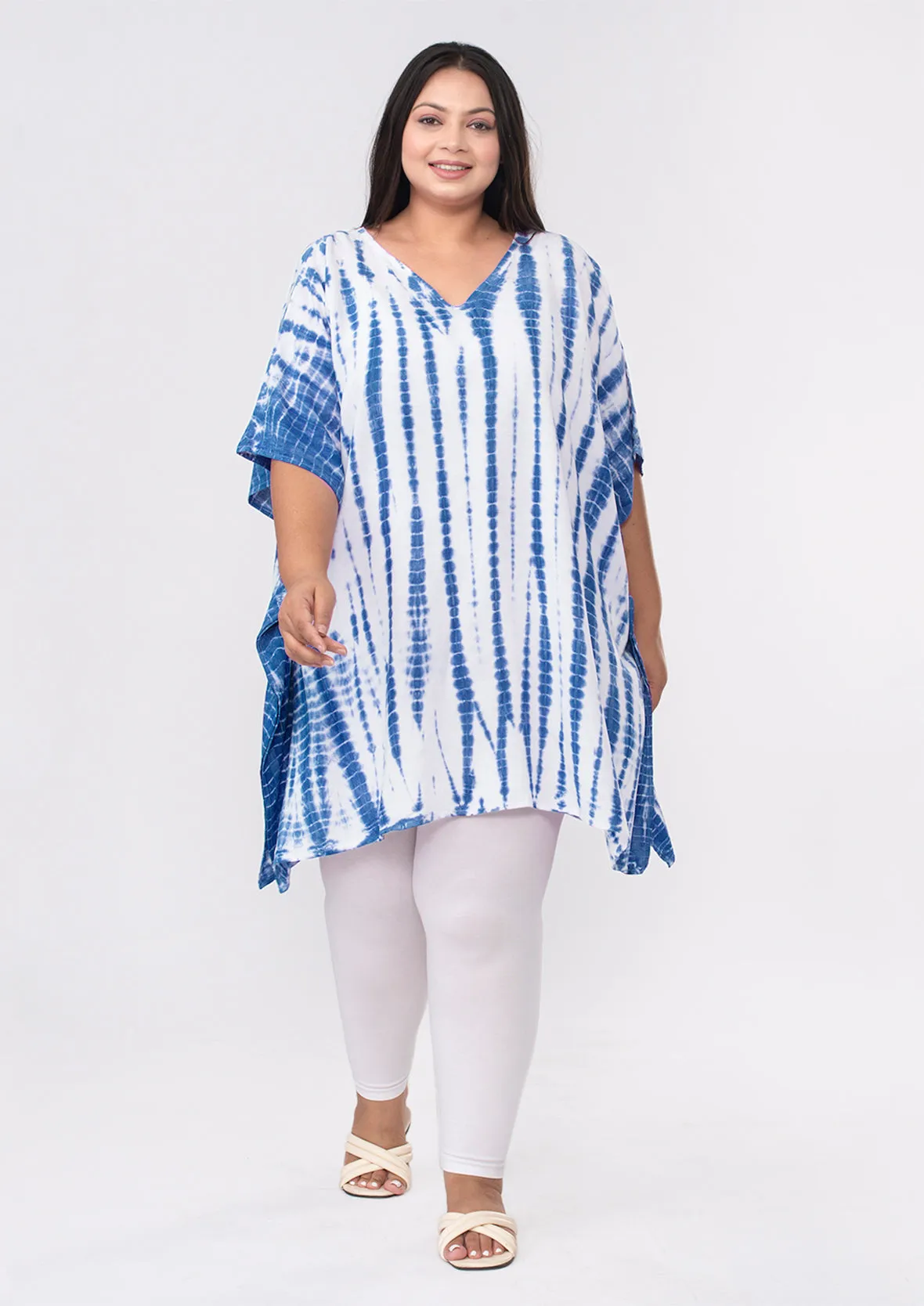 Dotted Tie-Dye Print Kaftan