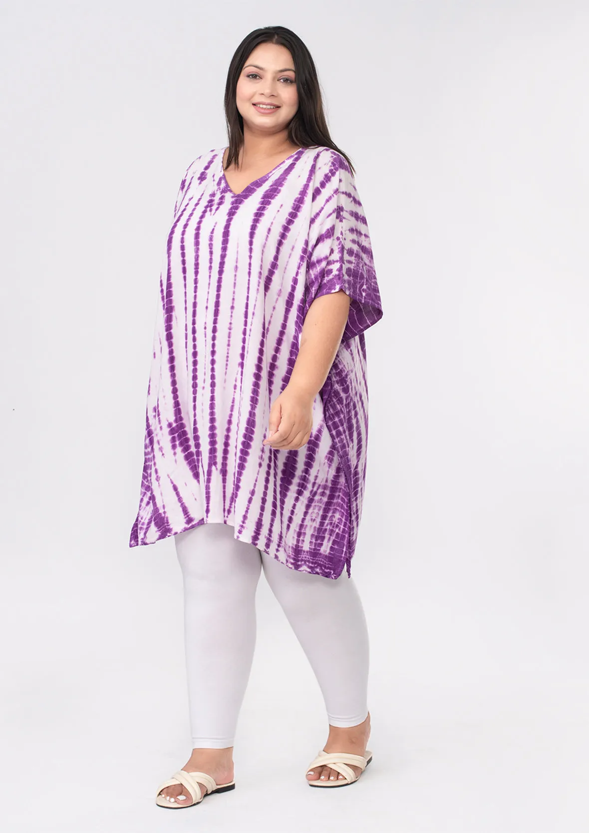 Dotted Tie-Dye Print Kaftan