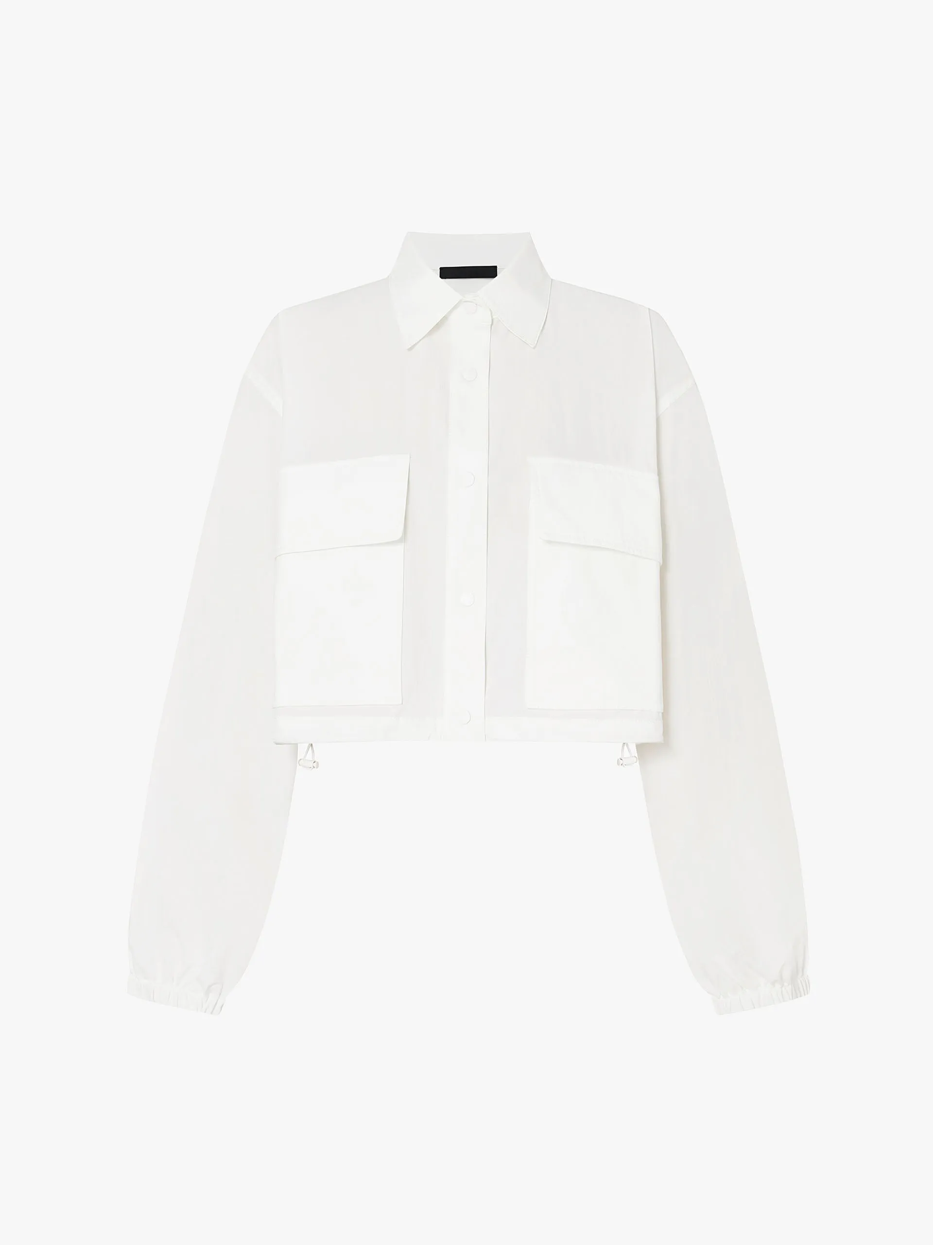 Drawstring Hem Cropped Jacket