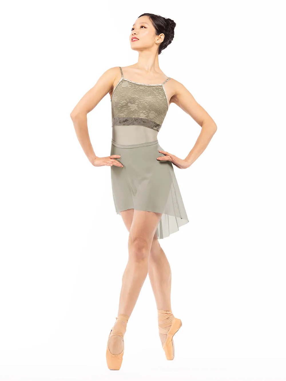 Ella Leotard Mercury Dusty Olive Lace Kids RTW