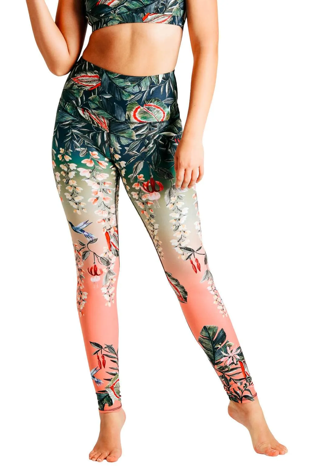 Feeling Ferntastic Printed Yoga Leggings