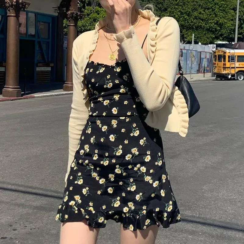 Floral Spaghetti Strap Mini Dress