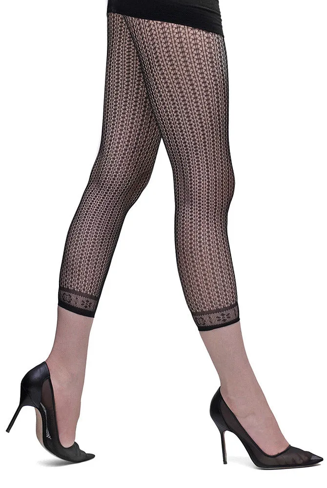 Franzoni Stenofila Fishnet Pattern Sheer Footless Tights