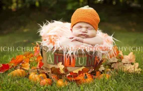 Frosted Orange Mongolian Faux Fur Rug Newborn Baby Toddler