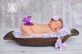 Frosted Purple Mongolian Faux Fur Photography Prop Rug Newborn Baby Toddler