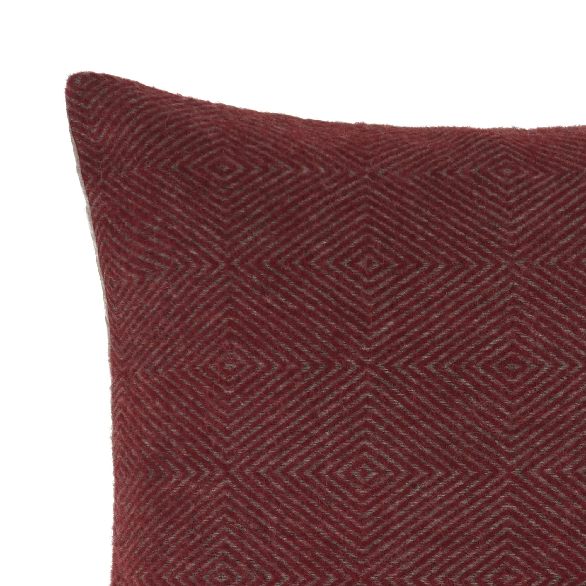 Gotland Dia Cushion Cover [Red/Grey]