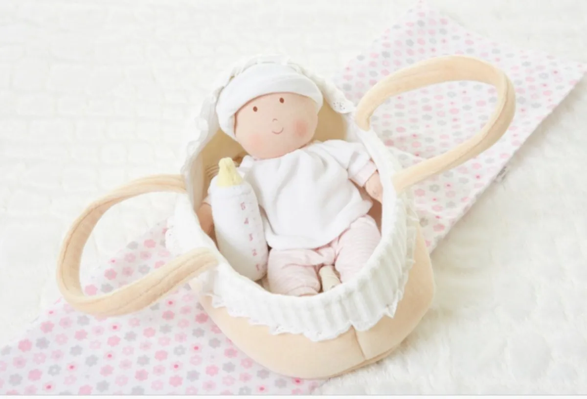 Grace Baby Doll in Carry Cot With Accessories - Bonikka