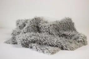 Gray Minkyak Faux Fur Photography Prop Rug