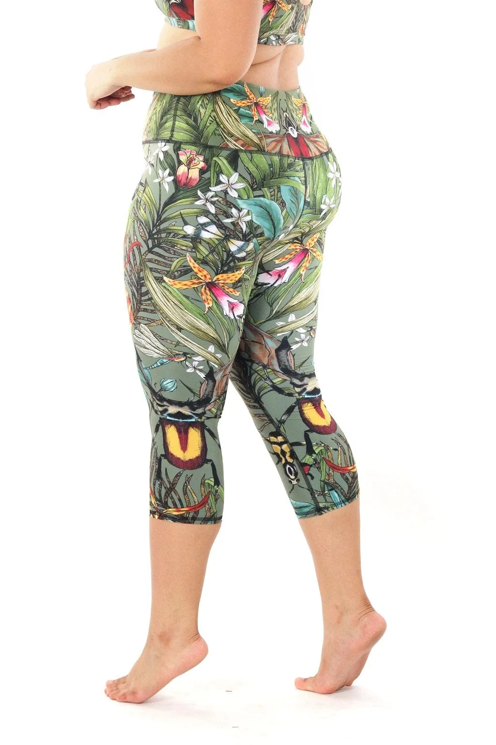 Green Thumb Printed Yoga Crops