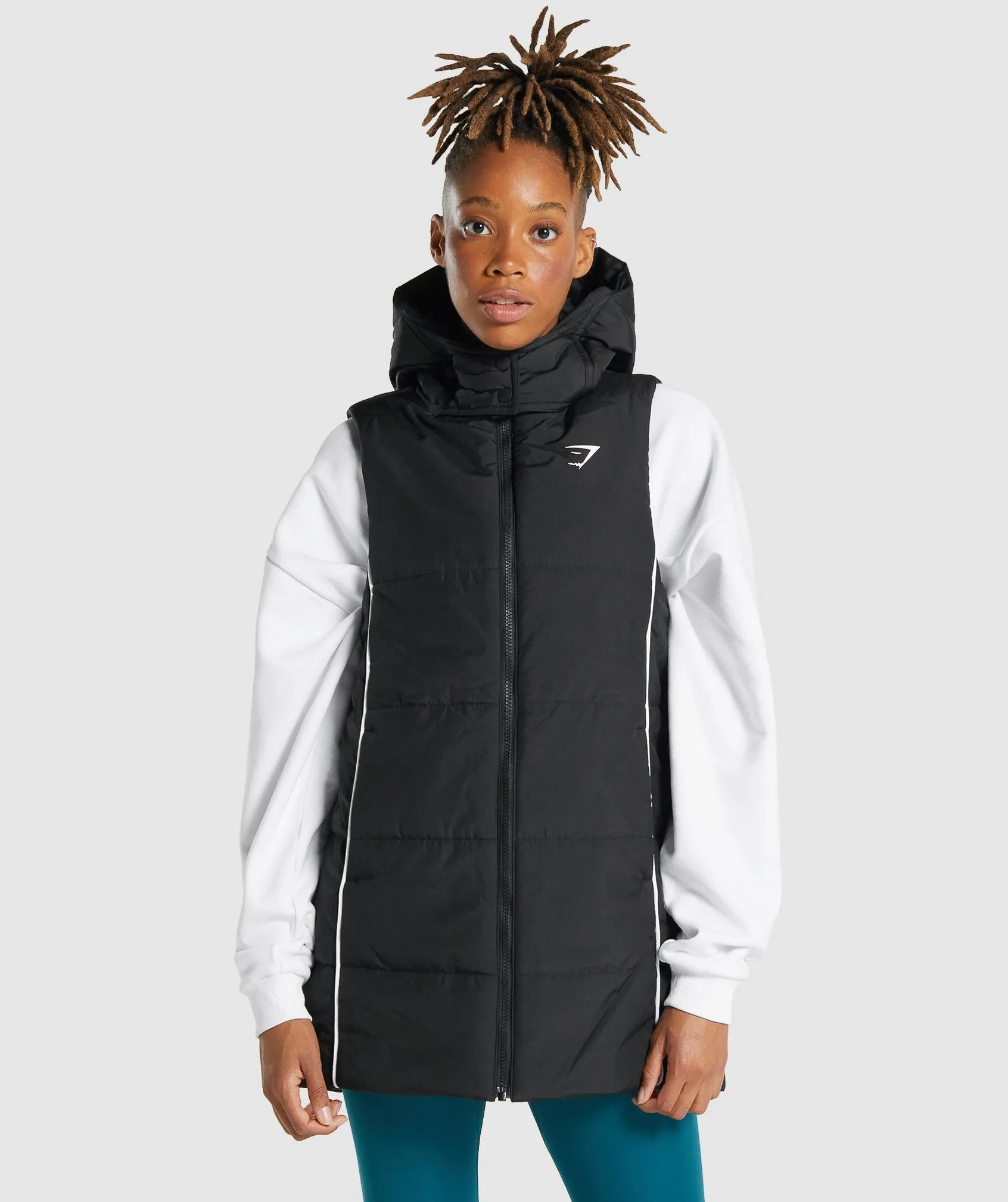 Gymshark Oversized Longline Gilet - Black