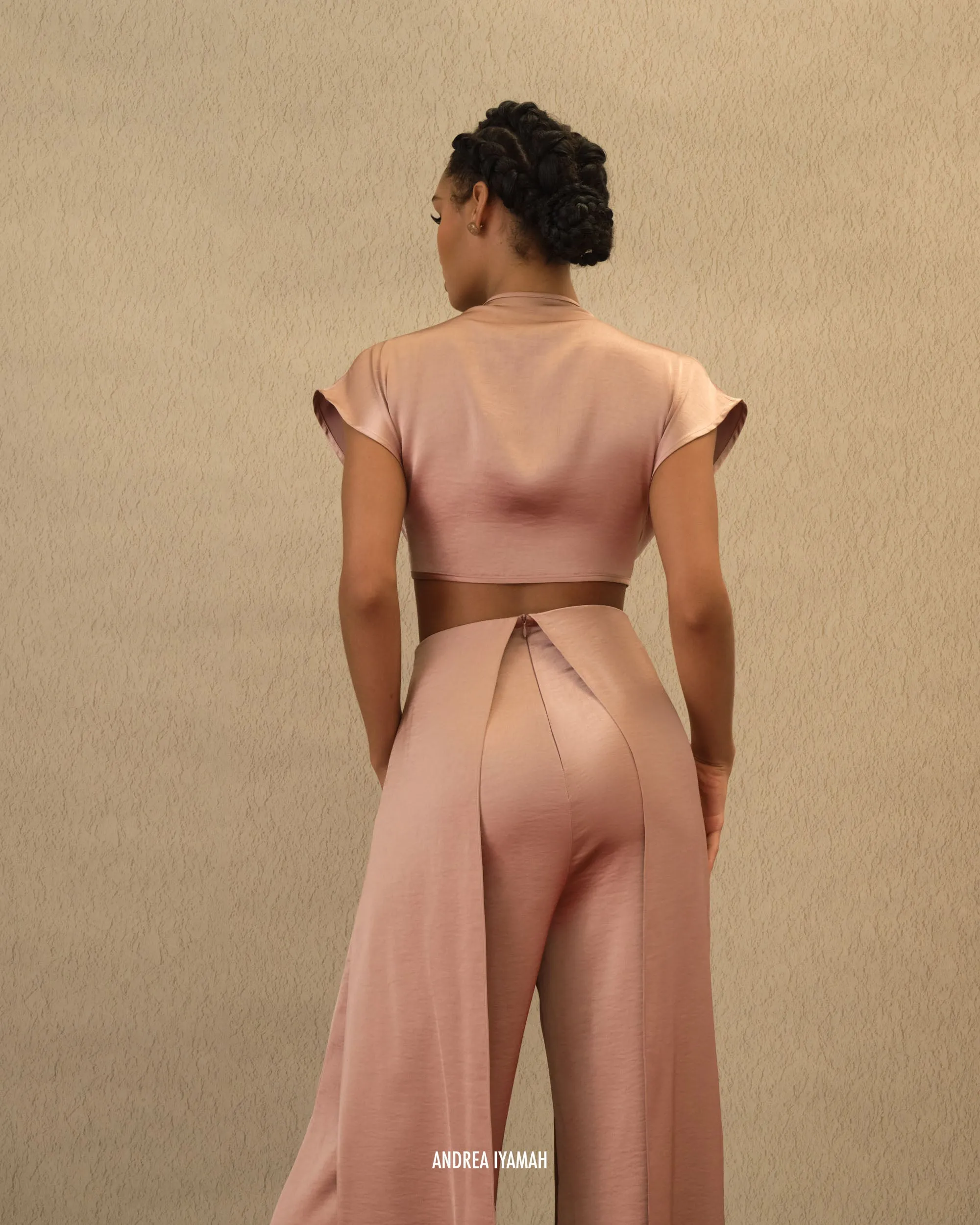 HAMI HIGH WAIST PANTS - PEARL PINK