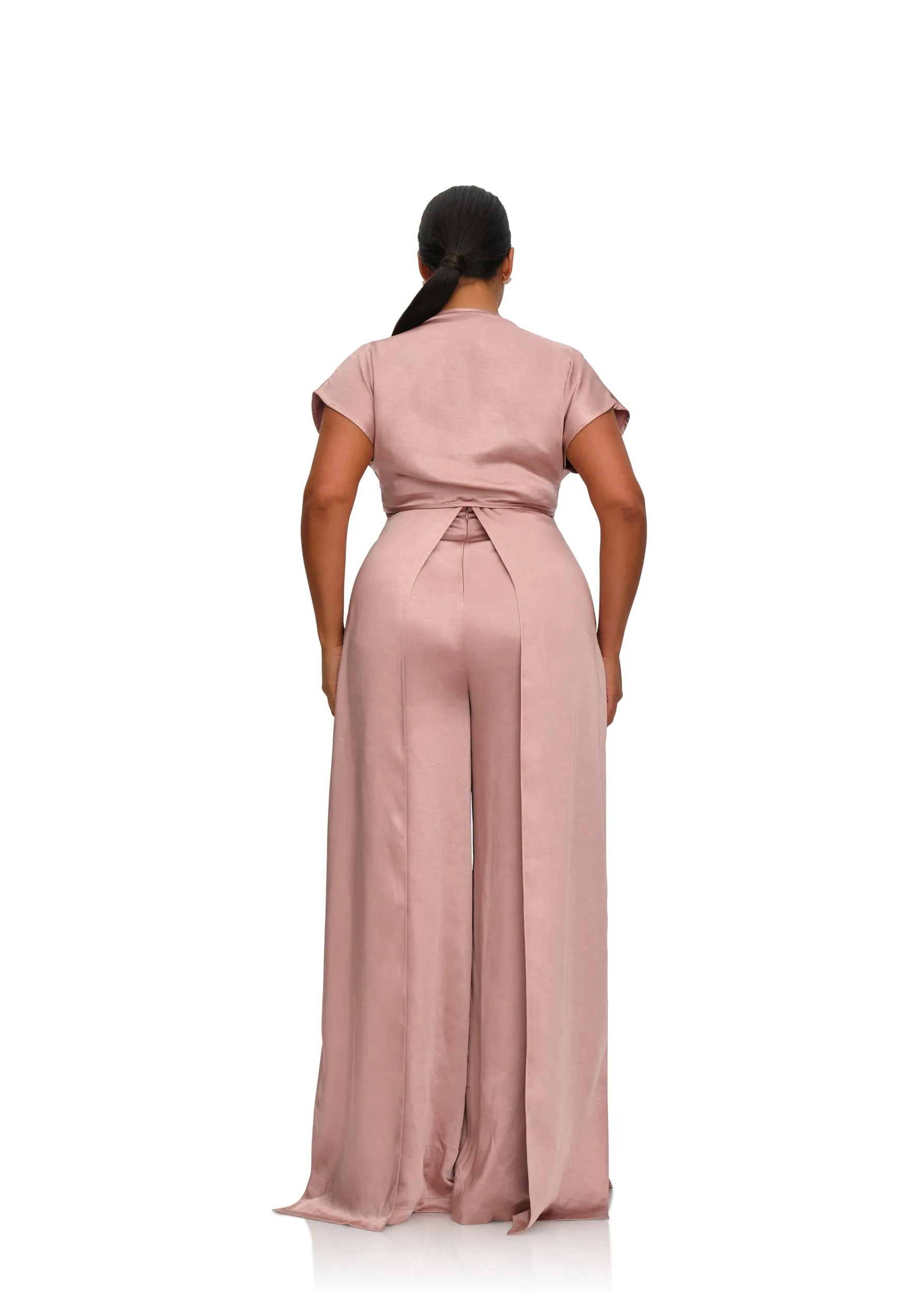 HAMI HIGH WAIST PANTS - PEARL PINK