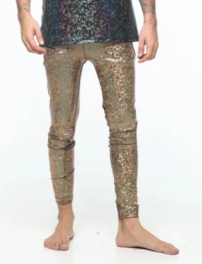 HOLOGRAPHIC MEGGINGS - GOLD