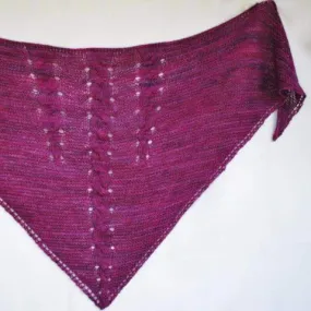 Intrepid Ardor PDF Knitting Pattern for Cabled Shawl