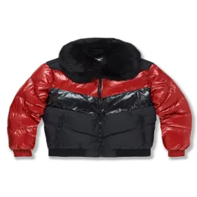 Jordan Craig NYLON COLOR BLOCK PUFFER JACKET  Men’s -CRIMSON