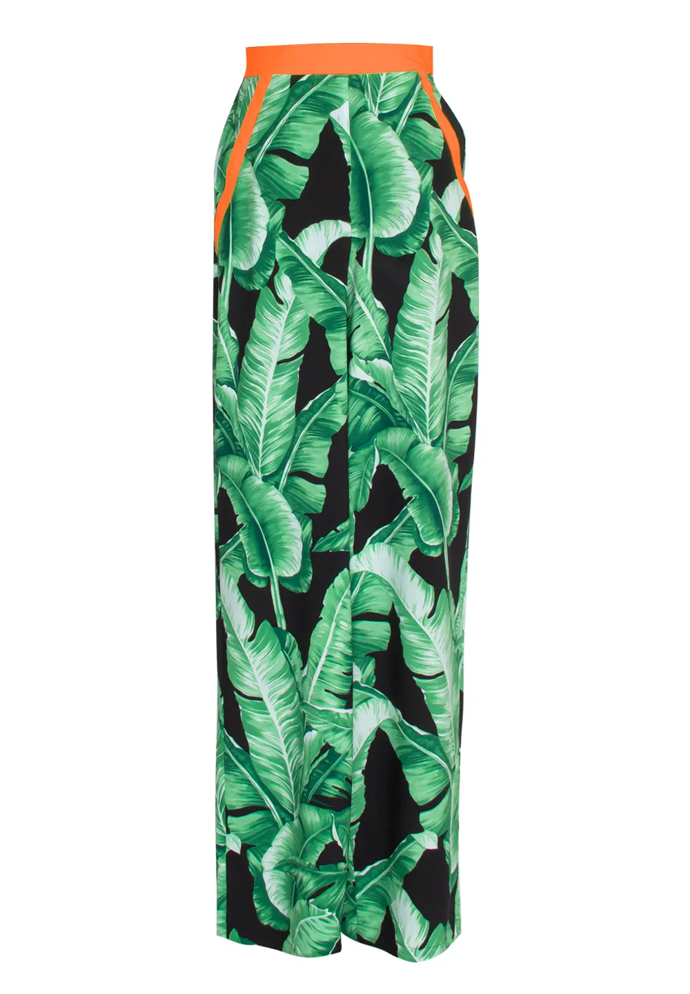 Jungle - Black Palm Pants (Neon Orange)