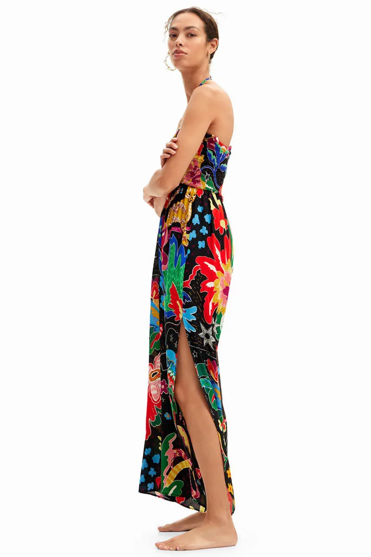 Jungle Design Halter Neck Jumpsuit