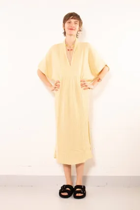 Kai Shawl Collar Sulphur Caftan - Anaak