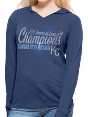 Kansas City Royals 47 Brand Women 2015 American League Champs LS Hoodie T-Shirt