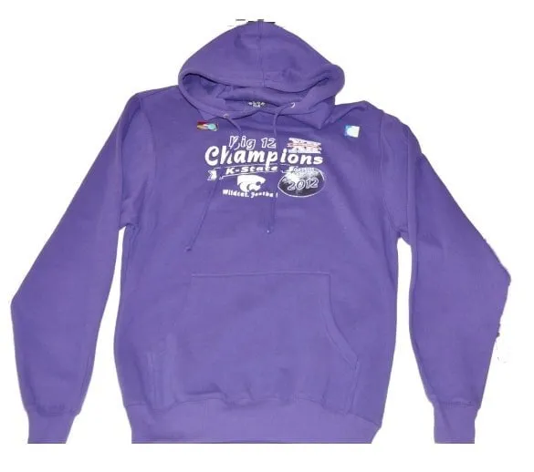 Kansas State Wildcats Blue 84 Big 12 Football Champions Purple Hoodie (S)