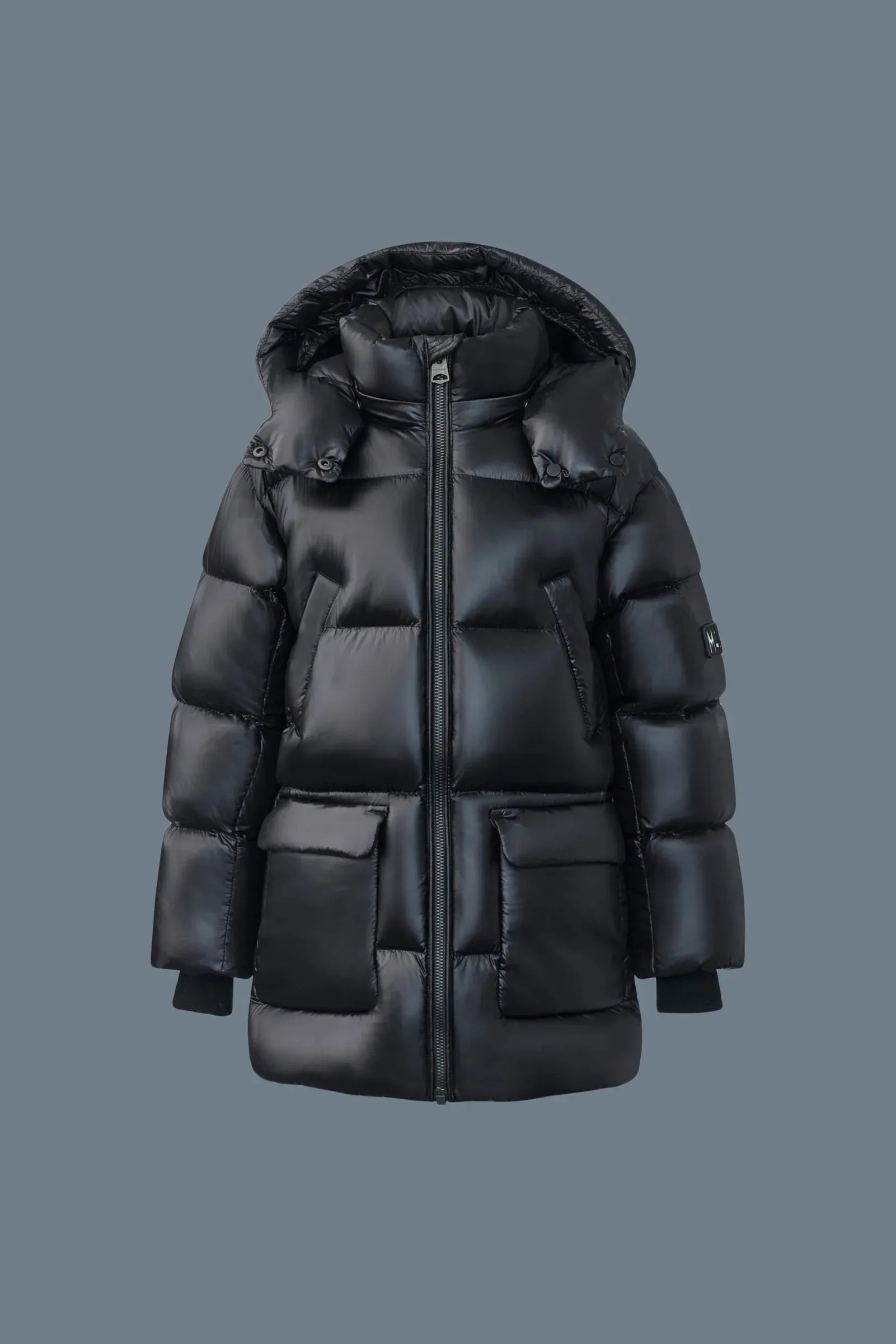 Kennie-Lus Boys Hooded Down Jacket (Black) - MP0015900001BLK