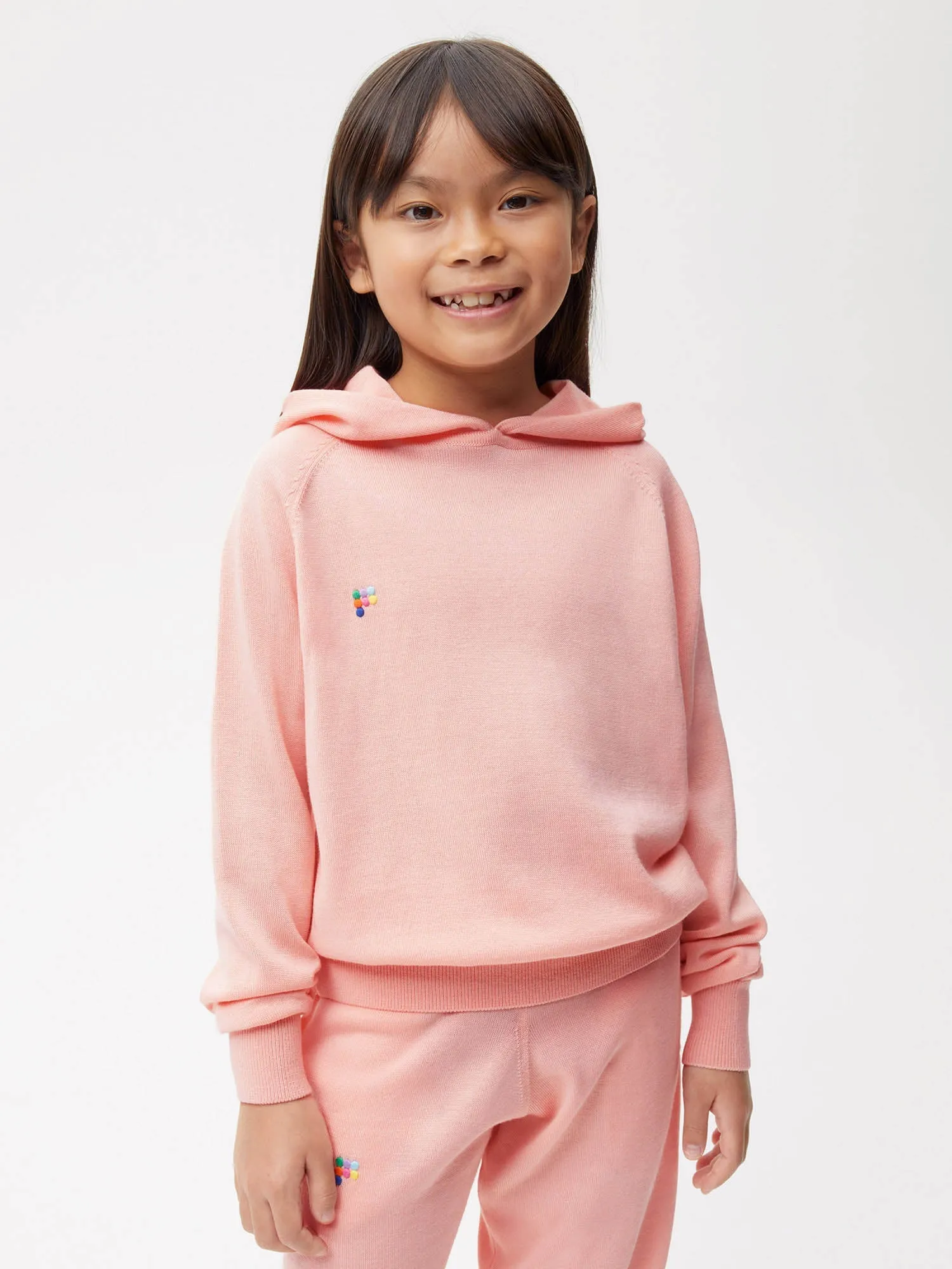 Kids Merino Wool Hoodie—pearl pink