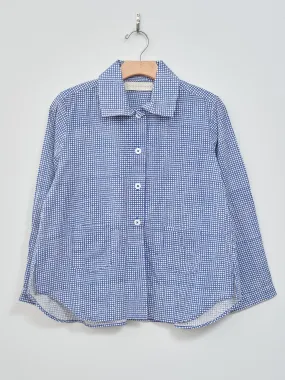 Kika Shirt Jacket - Blue Block Print Check