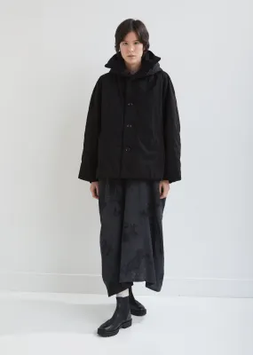 Knit Collar Hooded Parka