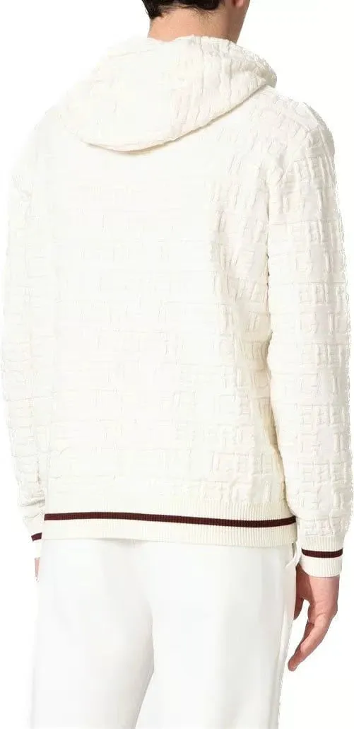 Knitted Text Hoodie (Cream) - I23A02570101103