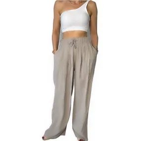 Large High Waist Greige Pants