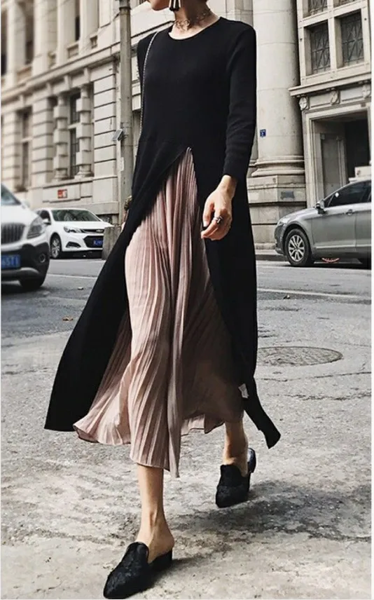 Loose Casual Split Over Dress