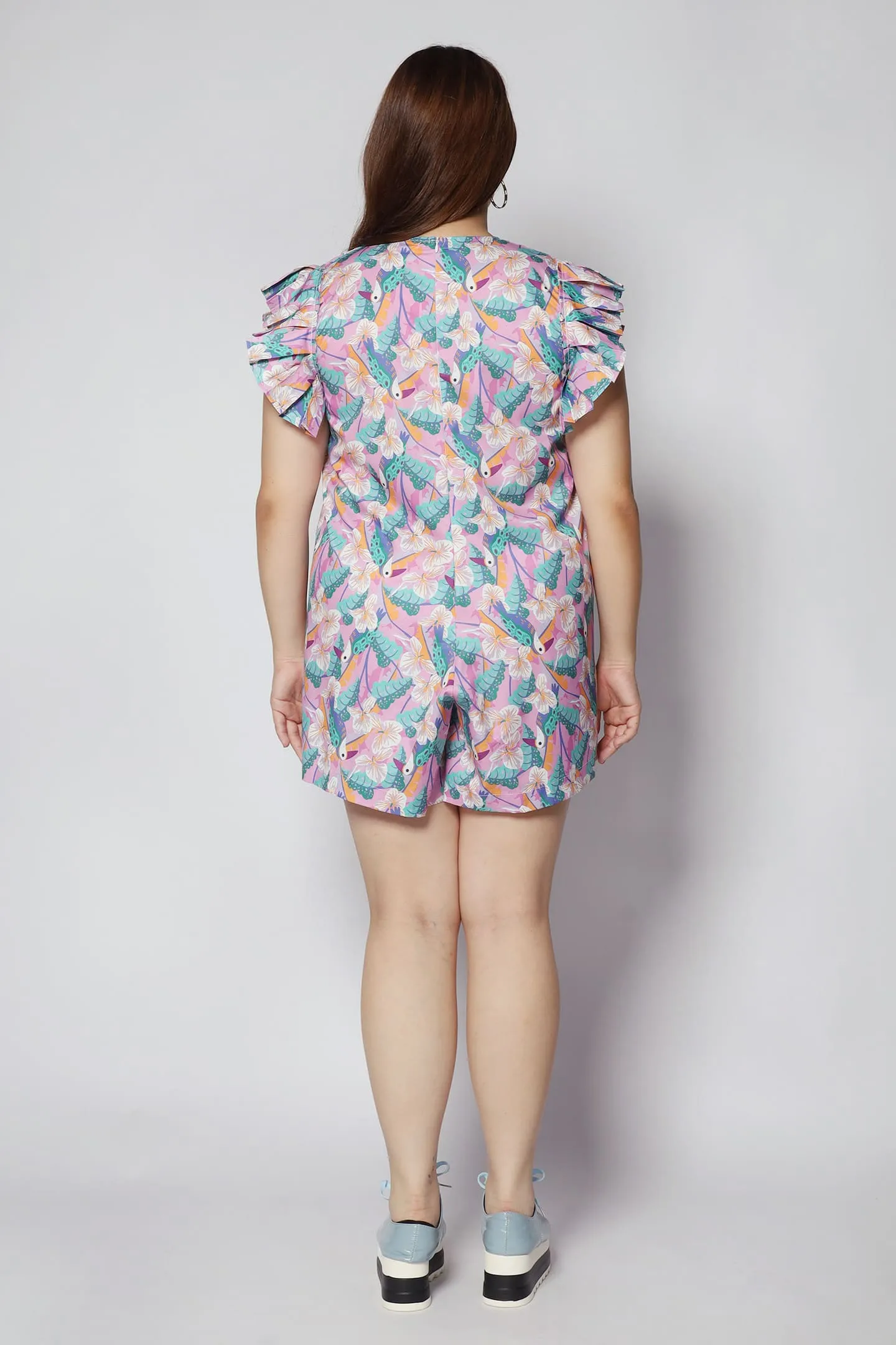 Louise Playsuit in Tropical Parrot