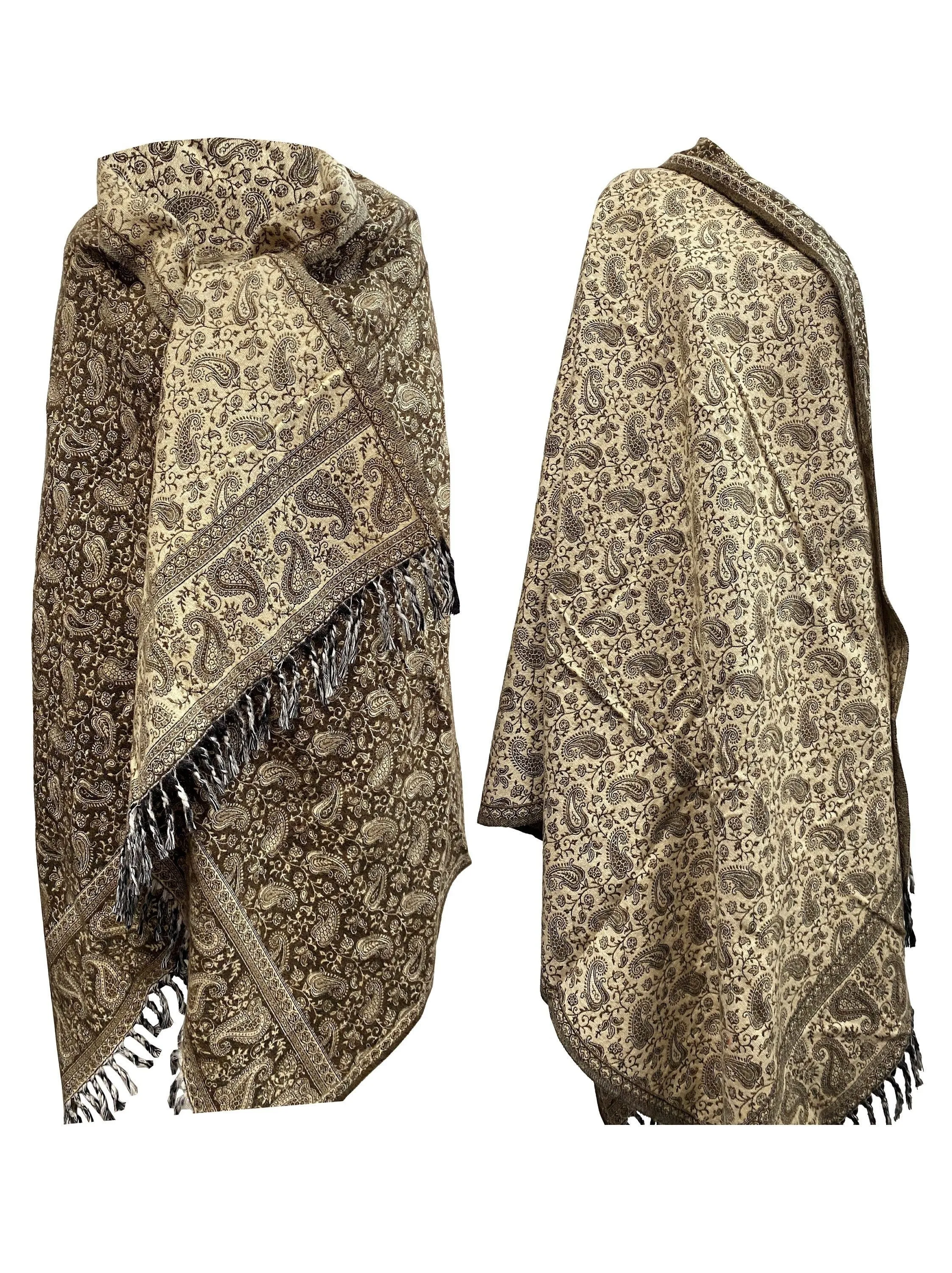 LUXURY HANDMADE Light BROWN winter wool Scarf Yak Wool comfortable scarf Shawl Blanket stole unisexTravel Wrap Meditation Soft gift for her