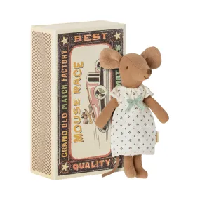 Maileg Big Sister Mouse in a Matchbox - White Dress