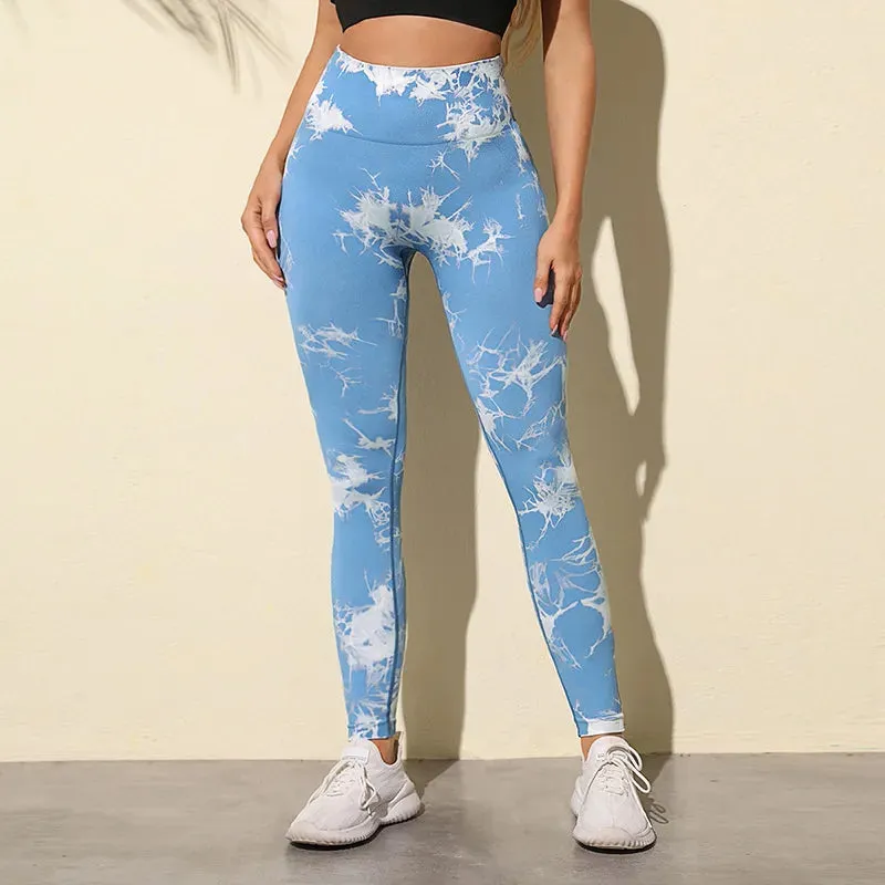 Marbling Tie-Dye  Sports Leggings