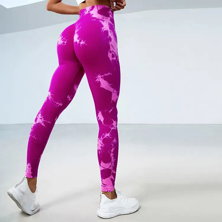 Marbling Tie-Dye  Sports Leggings