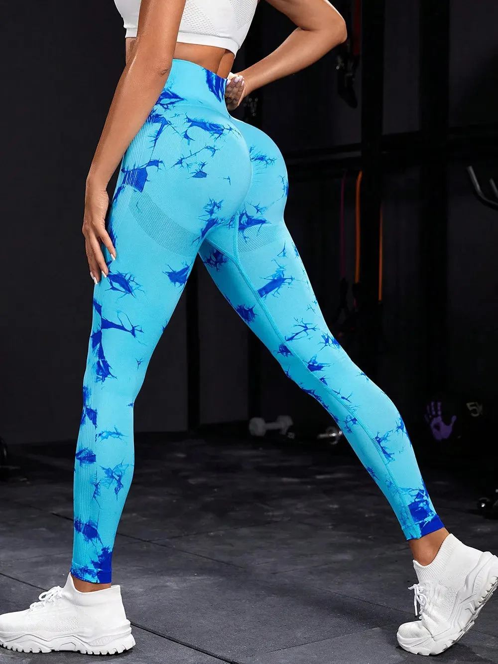 Marbling Tie-Dye  Sports Leggings