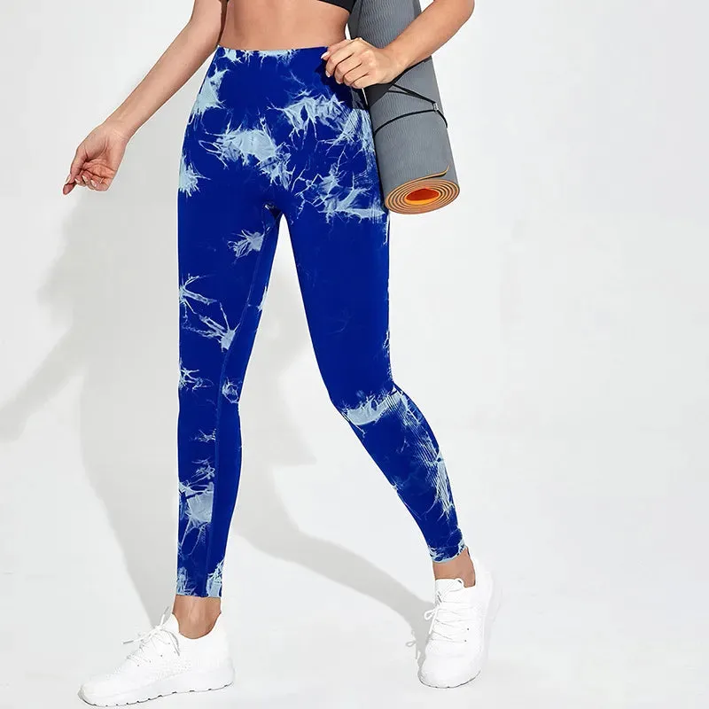 Marbling Tie-Dye  Sports Leggings