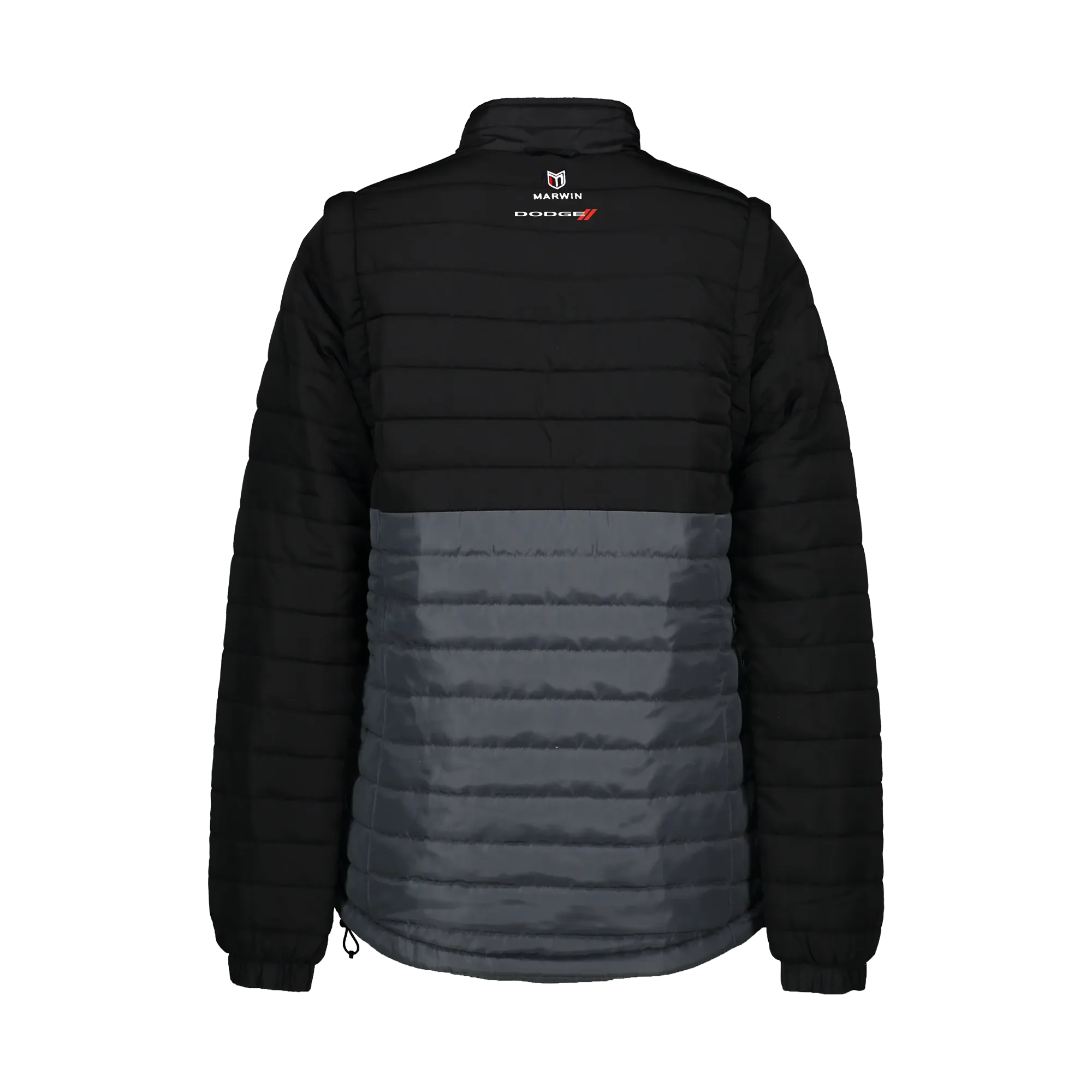 Marwin Sports Dodge Hellcat Puffer Women's Jacket - Black/Grey