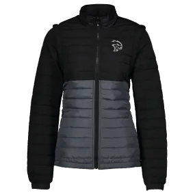 Marwin Sports Dodge Hellcat Puffer Women's Jacket - Black/Grey